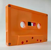C-46 Orange shell with silver screws China Type I Audio cassette